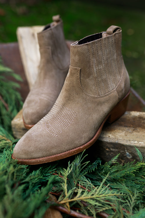 ANKLE BOOTS - DD396 VELOUR SESAMO