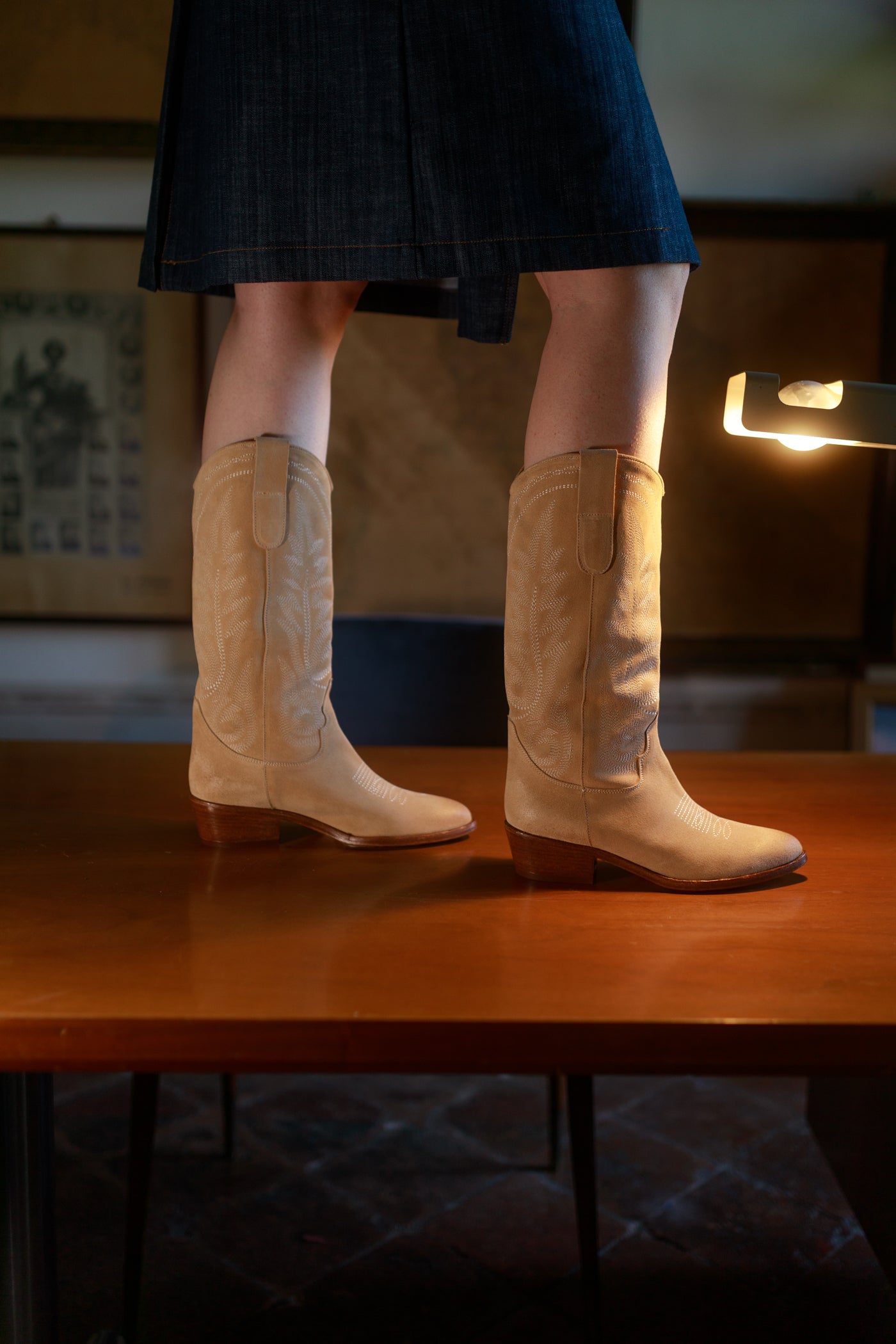 KNEE HIGH BOOTS - DD157 VELOUR