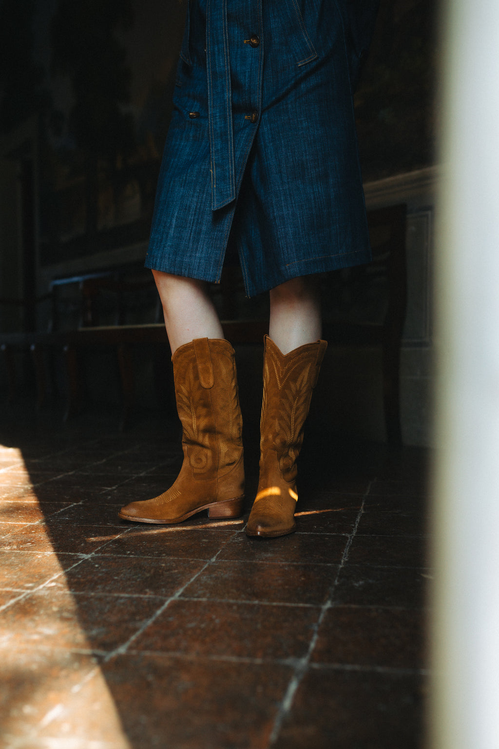 KNEE HIGH BOOTS - DD157 VELOUR SARACENO