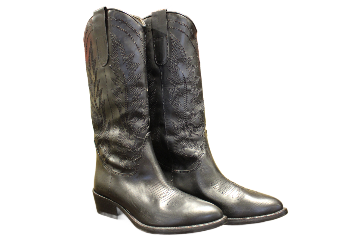 KNEE HIGH BOOTS - DD157 VITELLO DIVER NERO