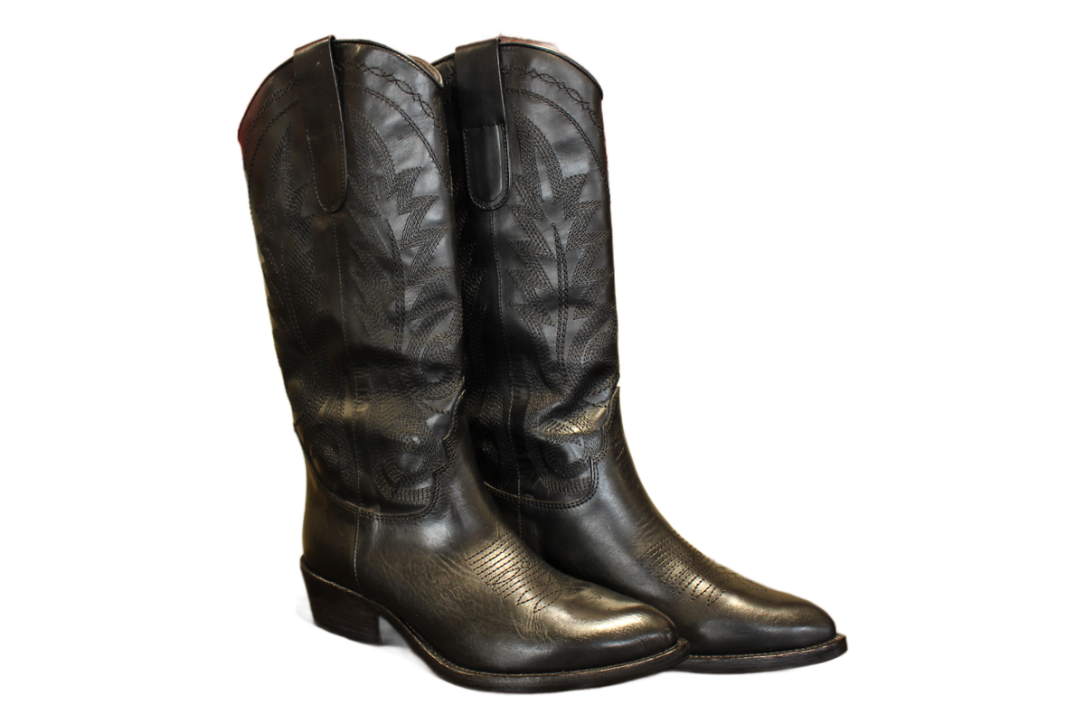 KNEE HIGH BOOTS - DD157 VITELLO DIVER NERO