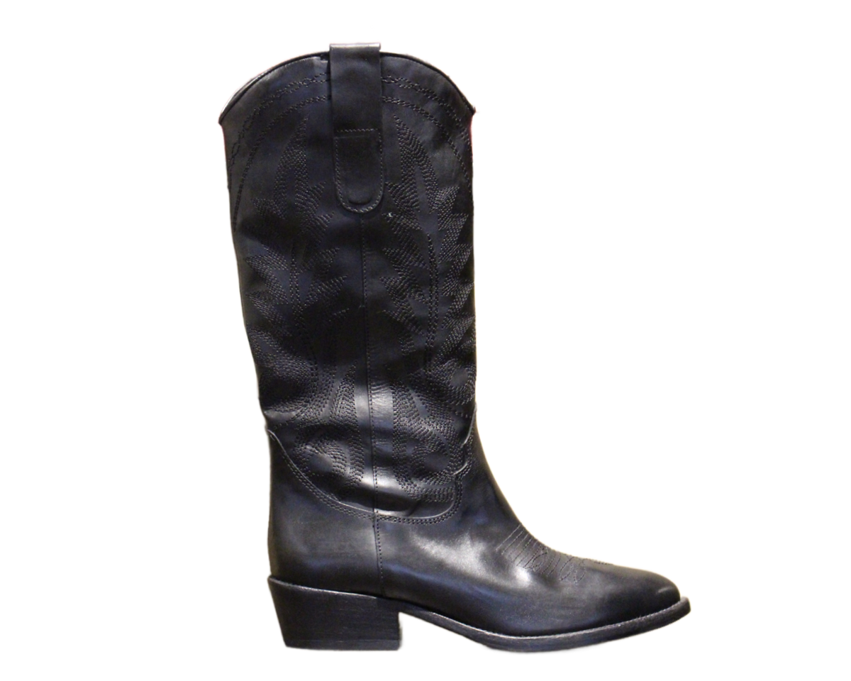 KNEE HIGH BOOTS - DD157 VITELLO DIVER NERO