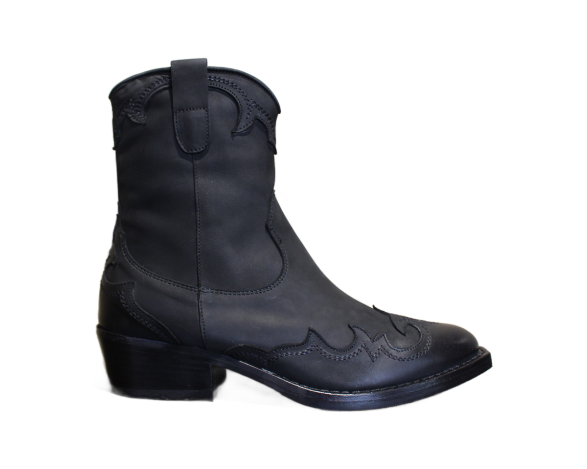 ANKLE BOOTS - DD153 NABUK NERO