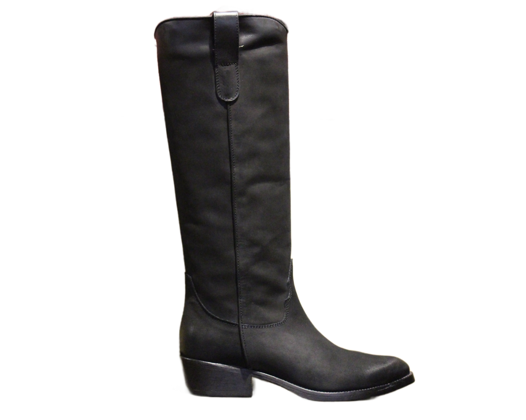 KNEE HIGH BOOTS - DD97 NABUK NERO