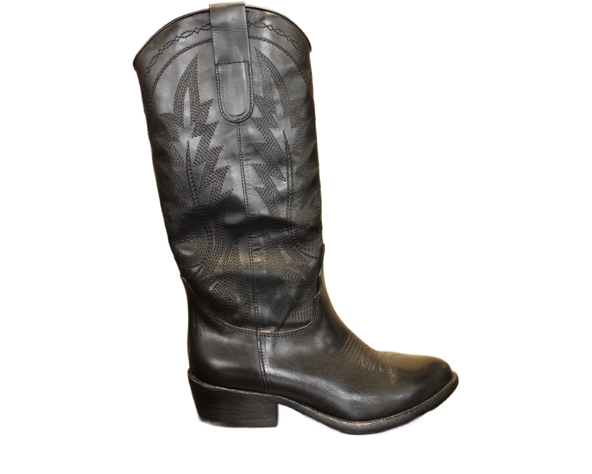 KNEE HIGH BOOTS - DD157 VITELLO DIVER NERO